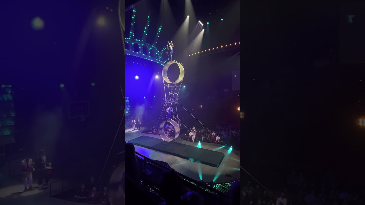 Duo blessed at cirque du Soleil. Wheel of death