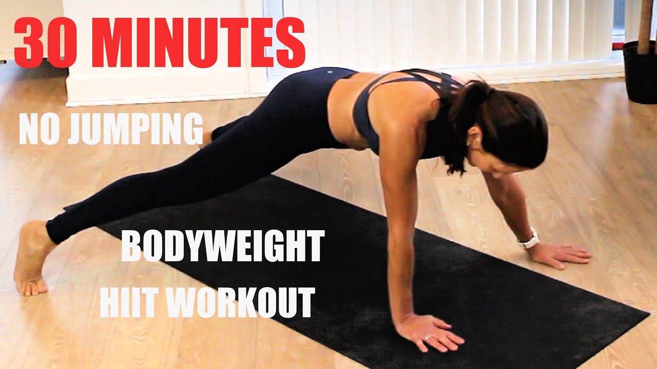 30 Minute No Jumping Bodyweight HIIT Workout