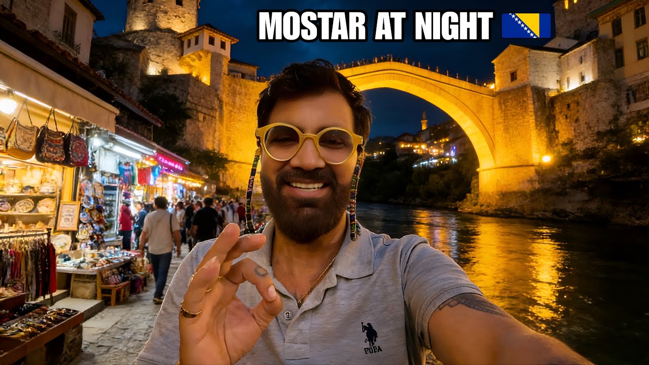 Mostar Night View Will Shock You 😍 | Bosnia Hidden Beauty 🇧🇦