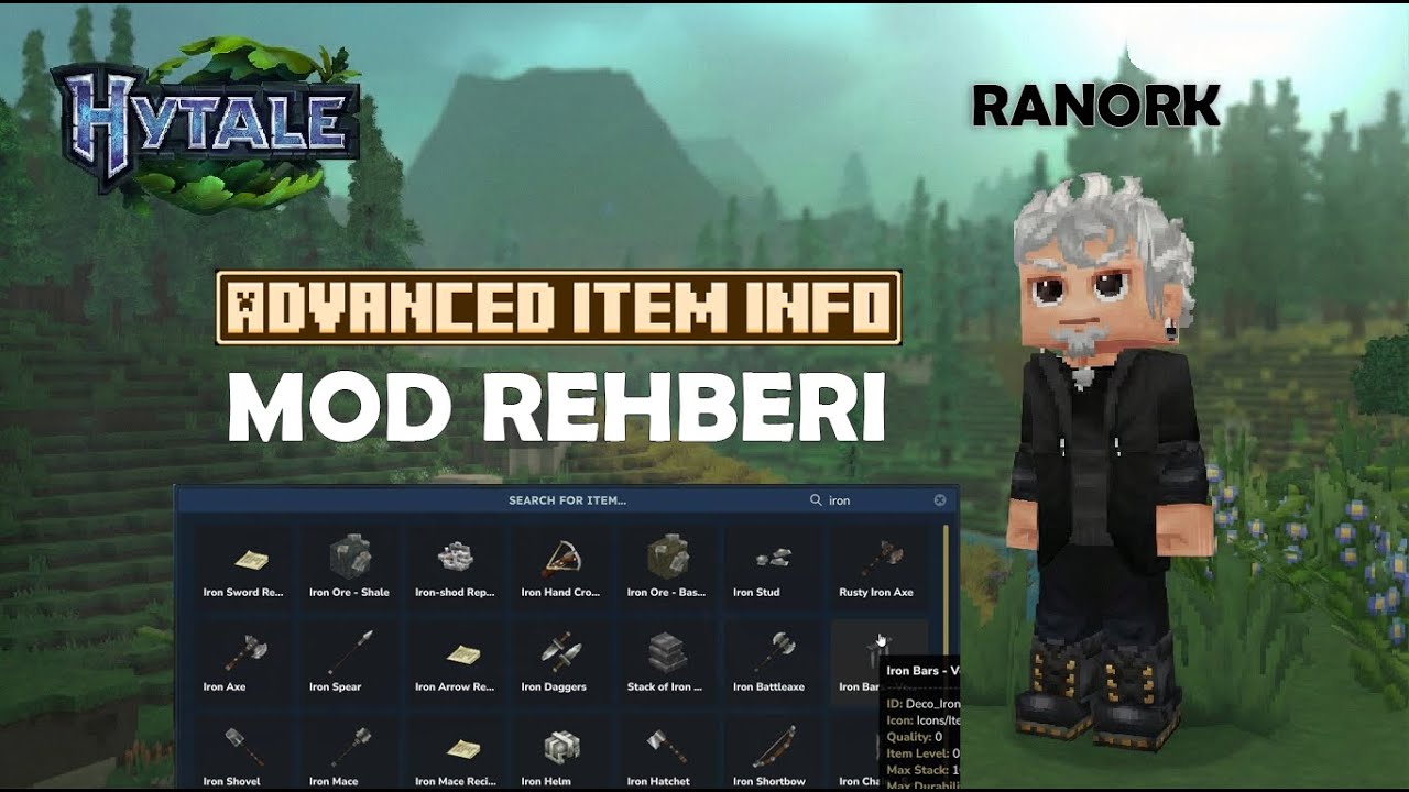 Hytale Bloklar ve Eşyalar Nasıl Keşfedilir? - Advanced Item Info Modu