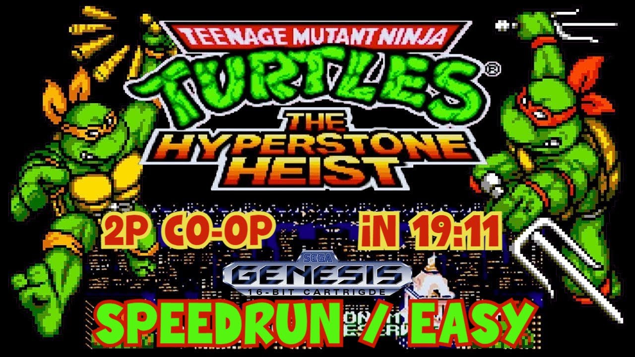 [WR] TMNT: The Hyperstone Heist - Speedrun / 2p Co - op / Easy / in 19:11