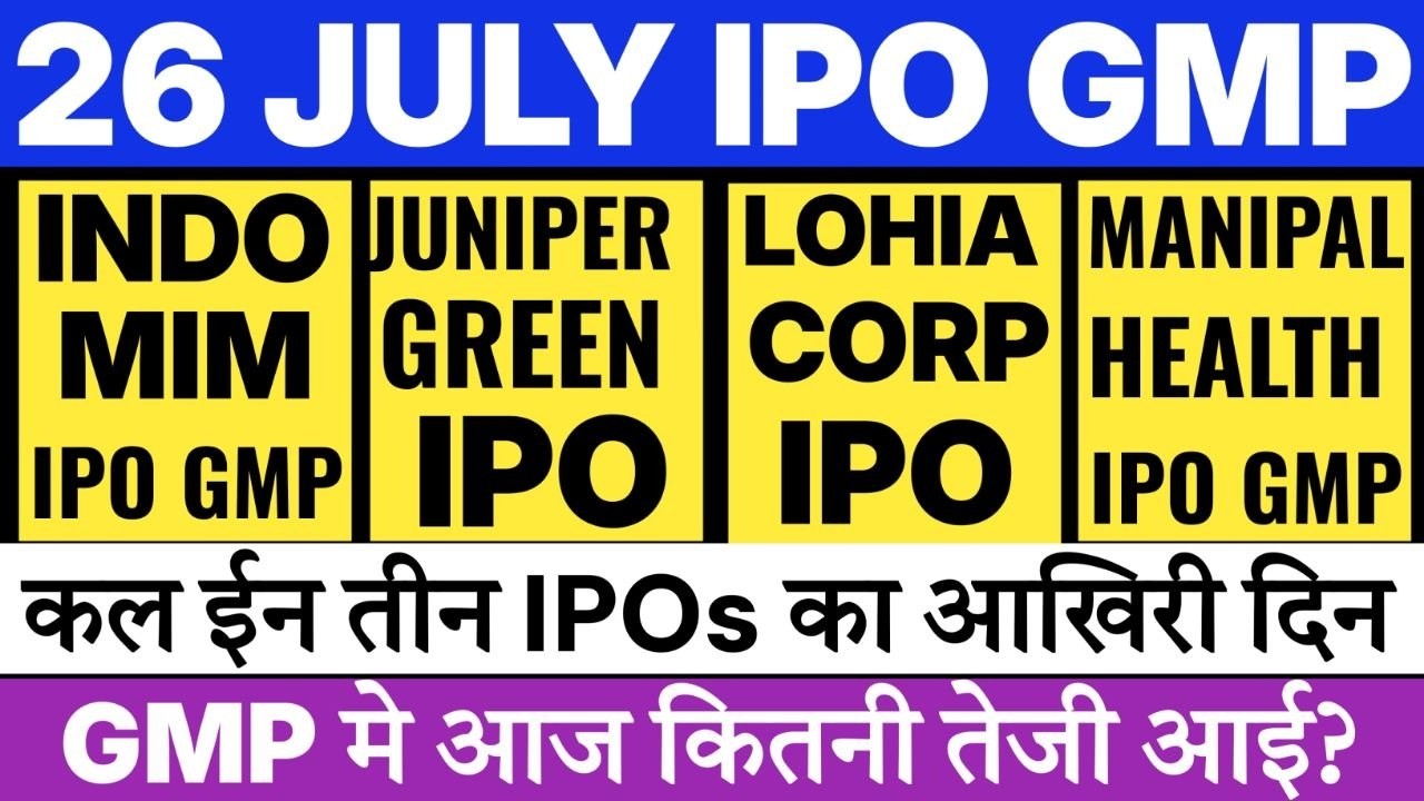Indo MIM IPO GMP 💥| Lohia Corp IPO GMP | Manipal Health IPO GMP | Xtranet Tech IPO GMP 💥