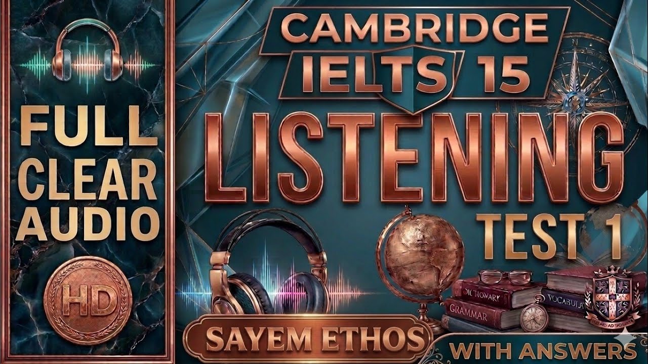 Тест Cambridge IELTS 15 по аудированию, часть 1 | Полный пробный тест с ответами