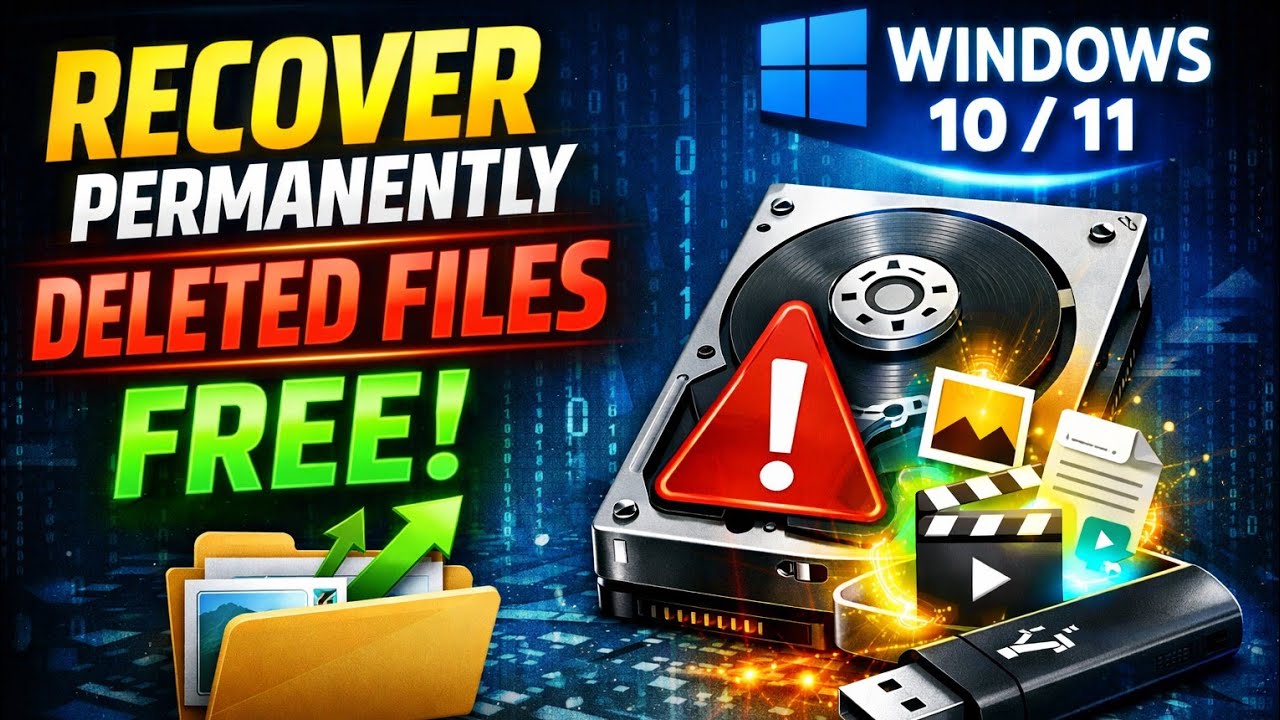 Recover permanently deleted files free   Free Data recovery software   Windows 10 | windows 11