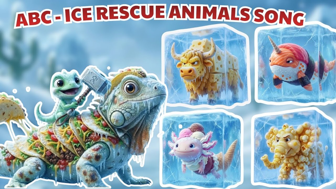 ABC Ice Rescue Animals ❄️🔨 | Break the Ice & Save Baby Animals | ABC Song