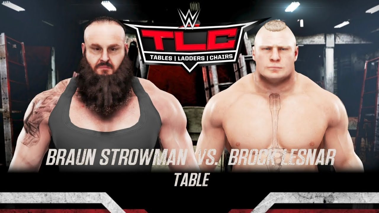 WWE2K19 GAMEPLAY|BRAWN STROWMAN VS BROCK LESNAR| TABLE MATCH#wwe#wwe2k19 