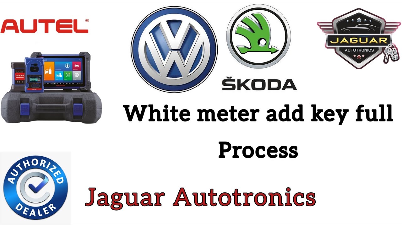Volkswagen SKODA white meter ADD & ALL KEY LOST via OBD#autel #key #skoda #volkswagen #trending #key