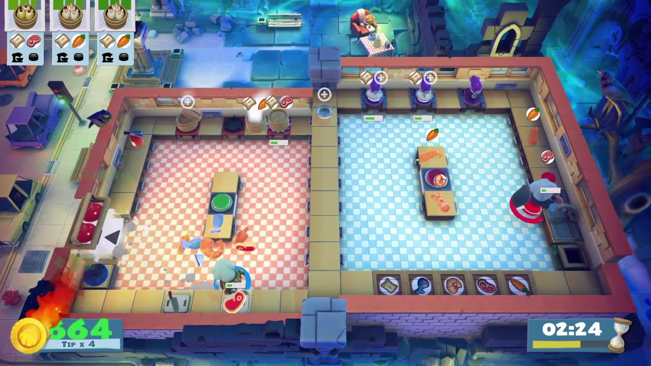 Overcooked 2 [World Record] Hangry Horde Kevin 1 - 2 players - Score: 2052