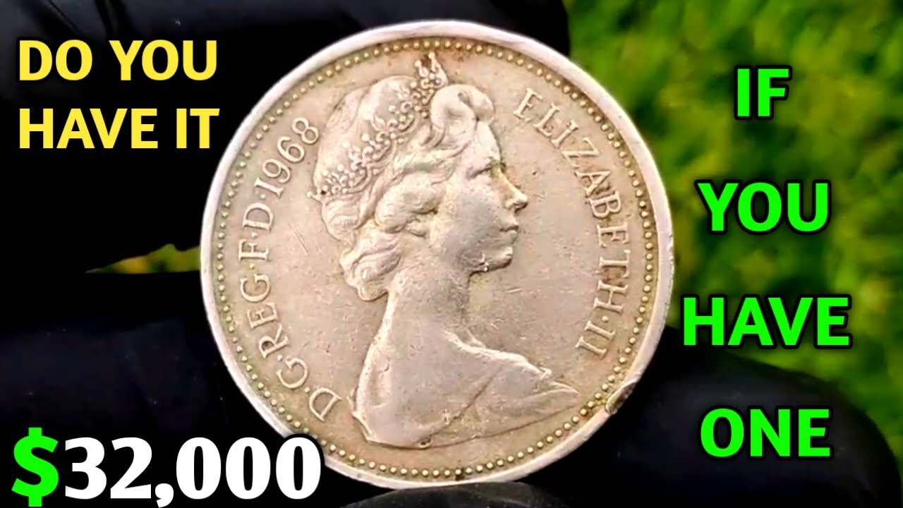 1968 UK Elizabeth 5p Pence Coin Value | How Much is a 1968 5 New Pence Worth?