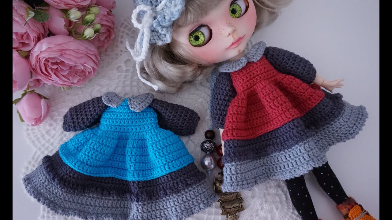 How to crochet #blythe doll dresses / doll outfit