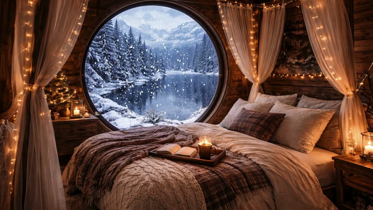 Snow on Window Sounds ❄️ Pure Snowfall Ambience for Deep Sleep, Relaxation & Focus (No Music)