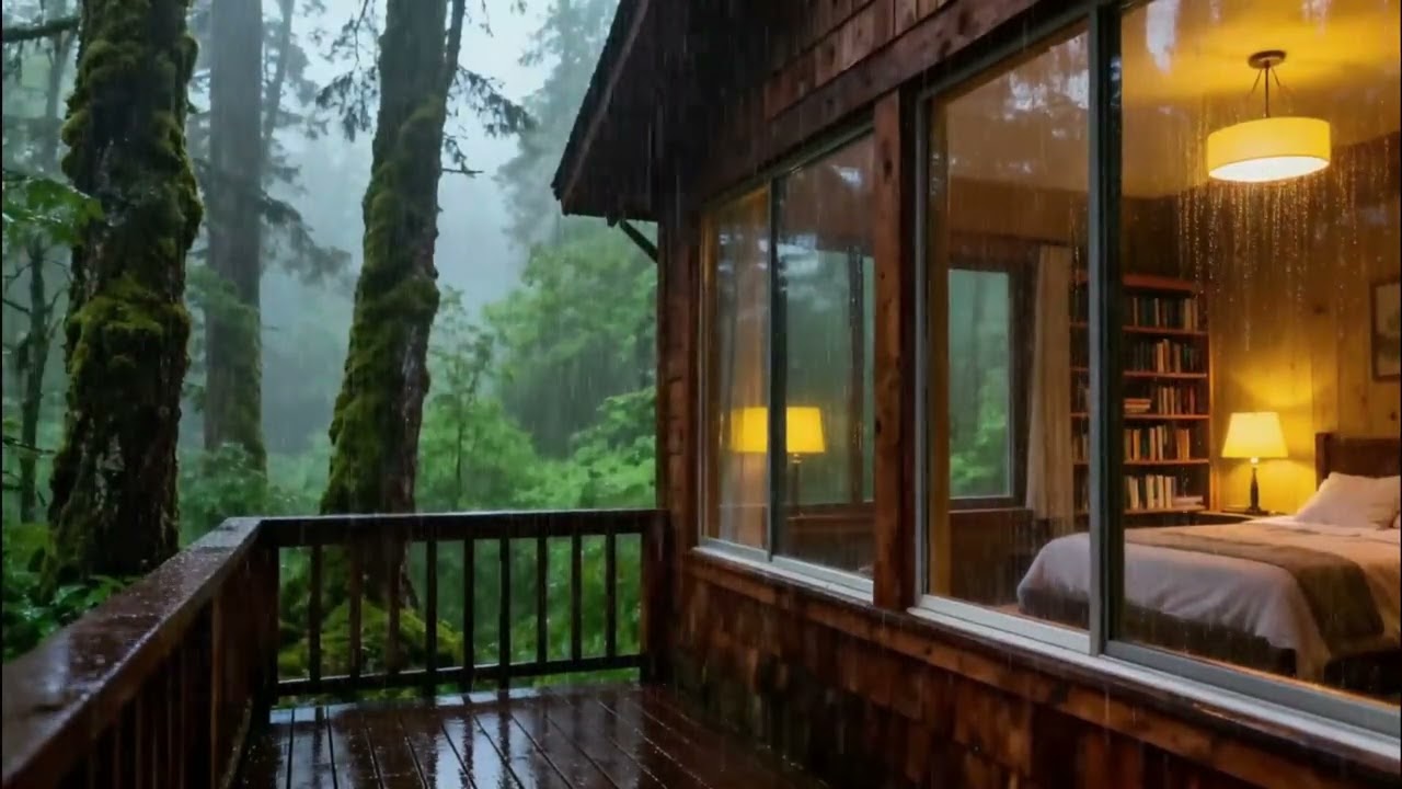 Gentle Rain for Insomnia ☔ Forest Night