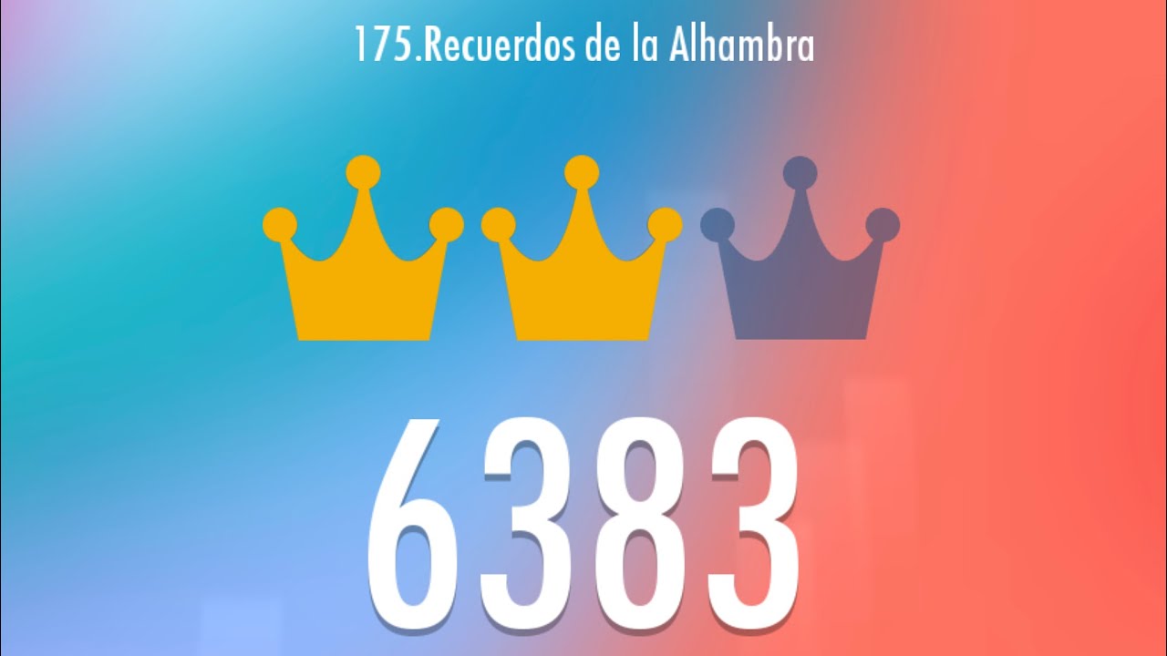 [Tarrega] Recuerdos de la Alhambra-Piano Tiles Umod