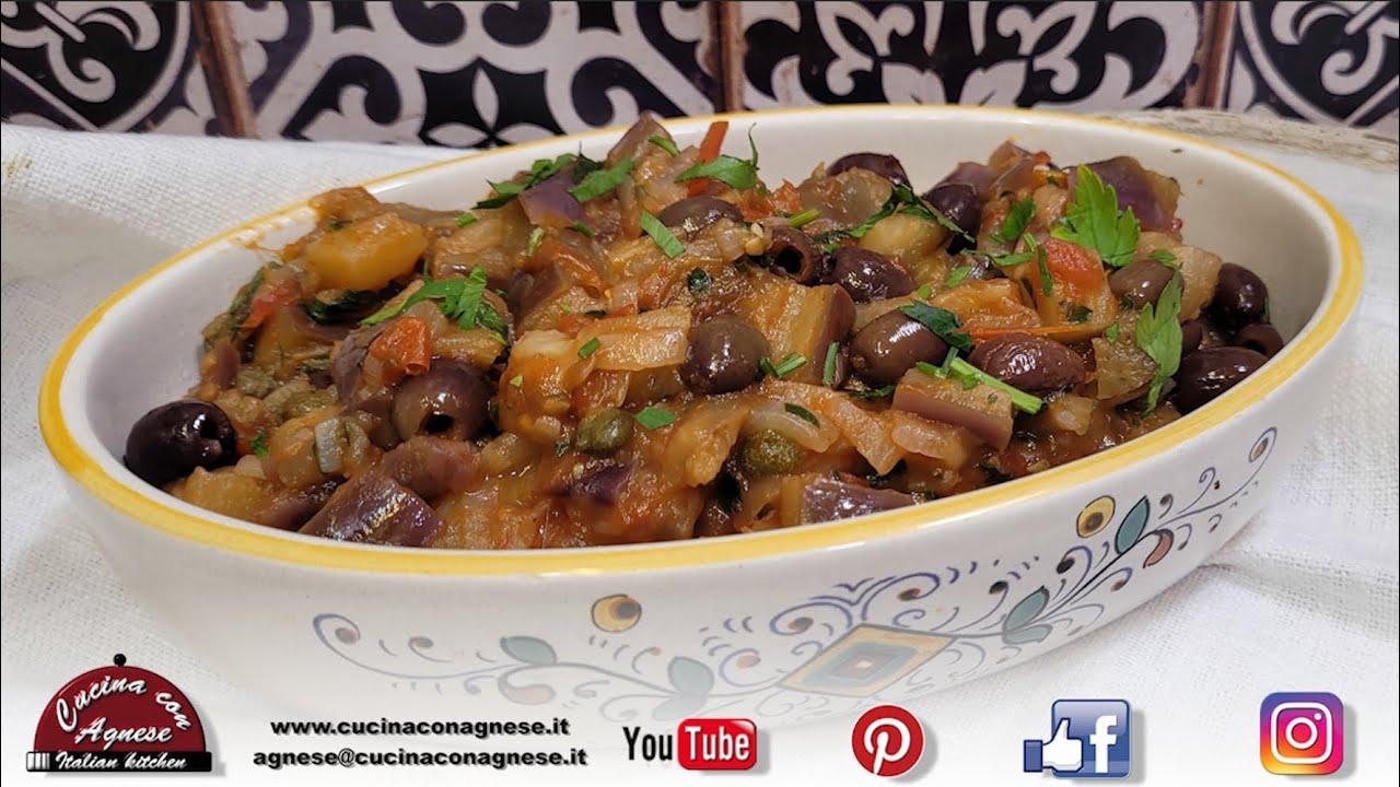 Cucina con Agnese - 249. Melanzane con Olive e Capperi - Aubergines with Olives and Capers