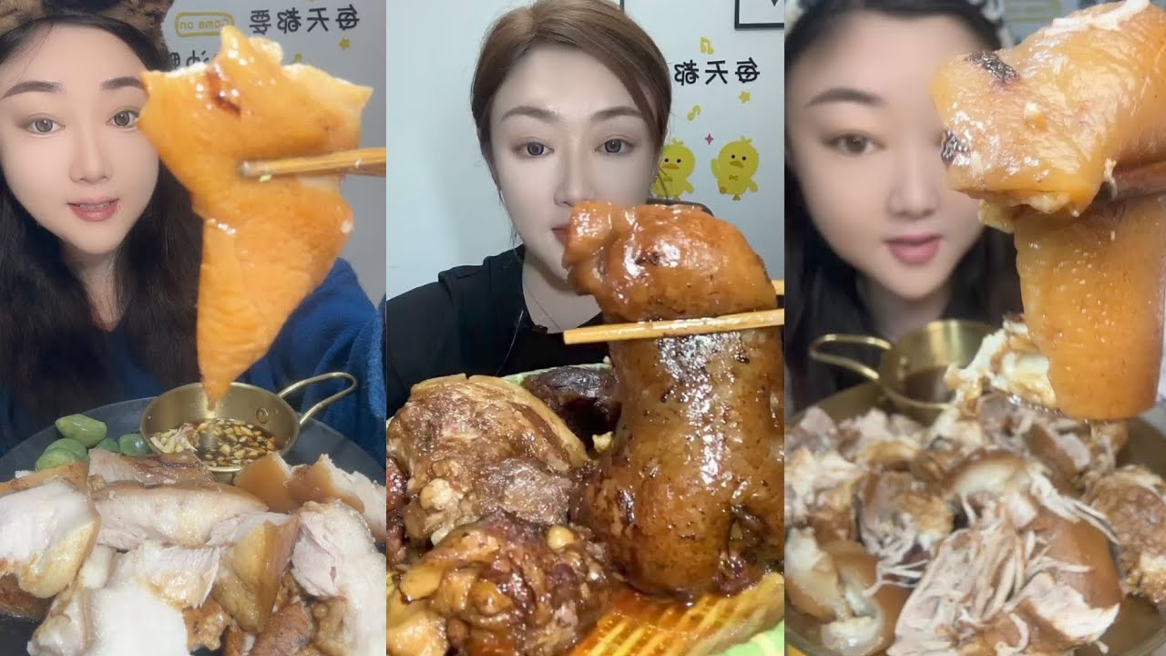 Eating Lamb Intestine, Spicy Pork Belly, Braised Pork Belly Is Delicious 😋#mukbang #eating #food