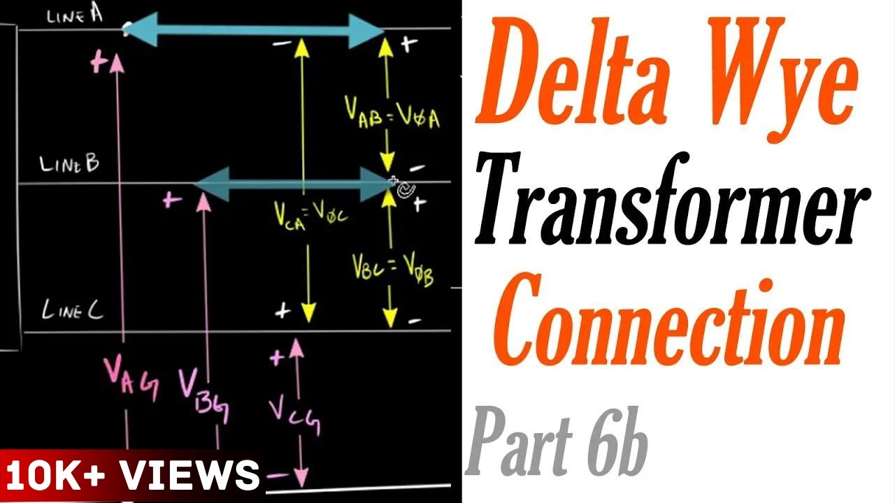 Introduction to the Delta Wye Transformer Connection Part 6b: Voltage Phasor Diagram