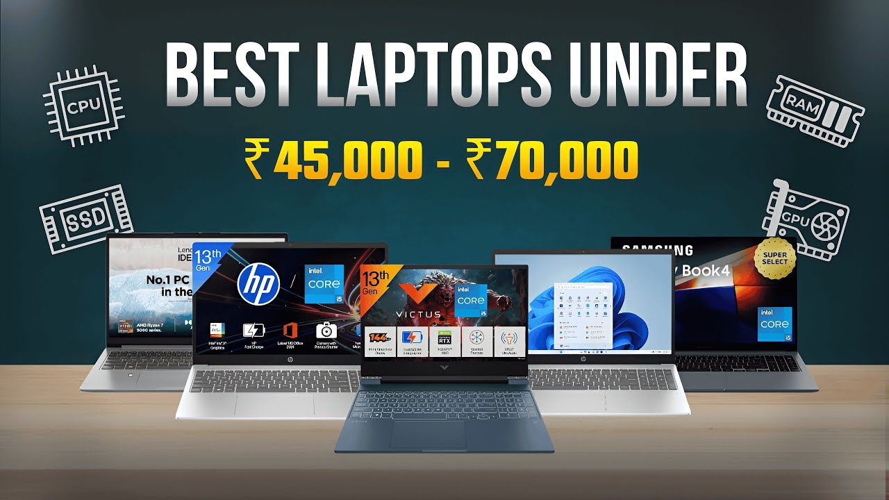 Best Laptop Under ₹45,000–₹70,000 in 2026 | Coding, Gaming & Editing