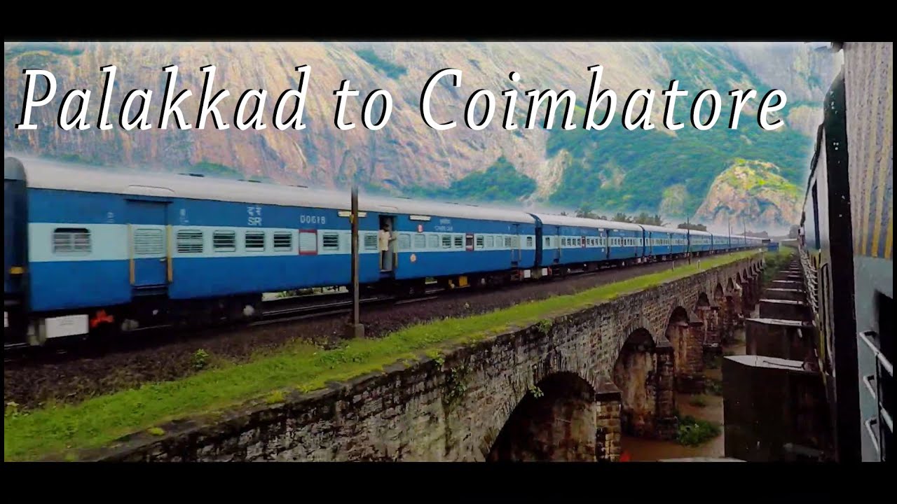 Palakkad Junction to Coimbatore Junction in Heavy rain - Breath Taking Train Journey Walayar Ghats