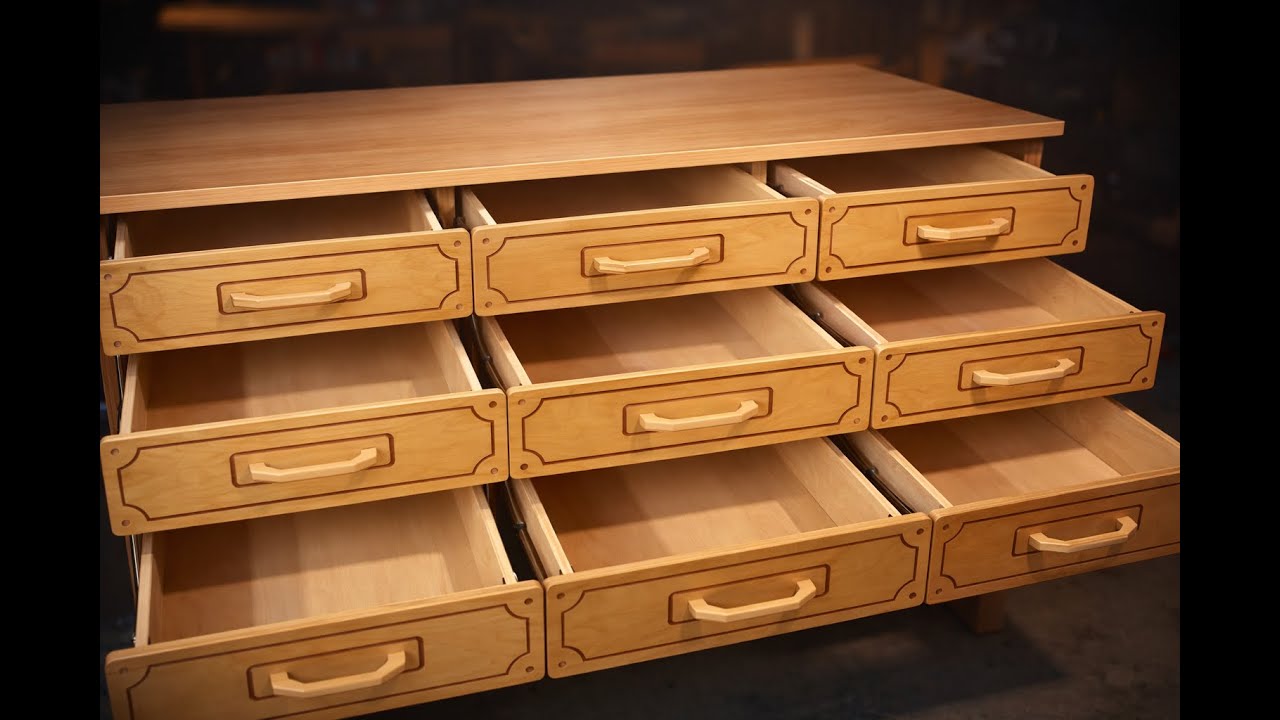 CNC Plywood Drawers with 3D-Printed Brackets