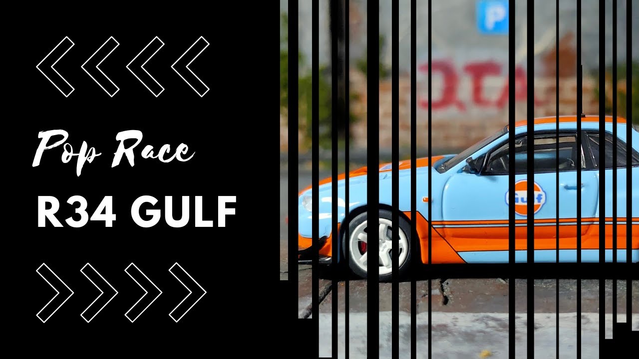Unboxing Si Ganteng Pop Race Nissan Skyline GTR R34 Gulf - Not Review