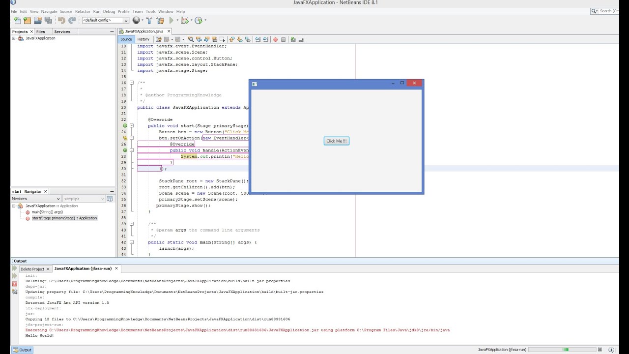How to Create a JavaFX GUI Application in NetBeans IDE