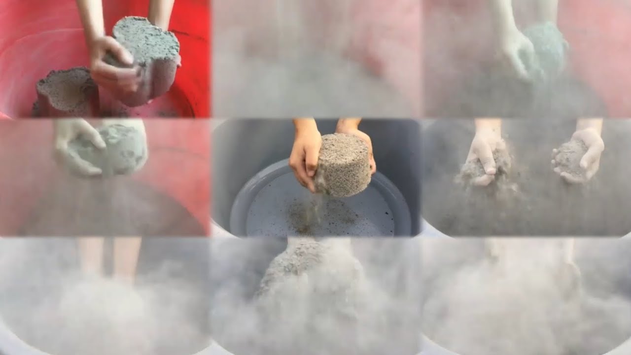 Asmr Editx super dusty gritty sand cement texture's crumbling dry+wet||Lily Editx 