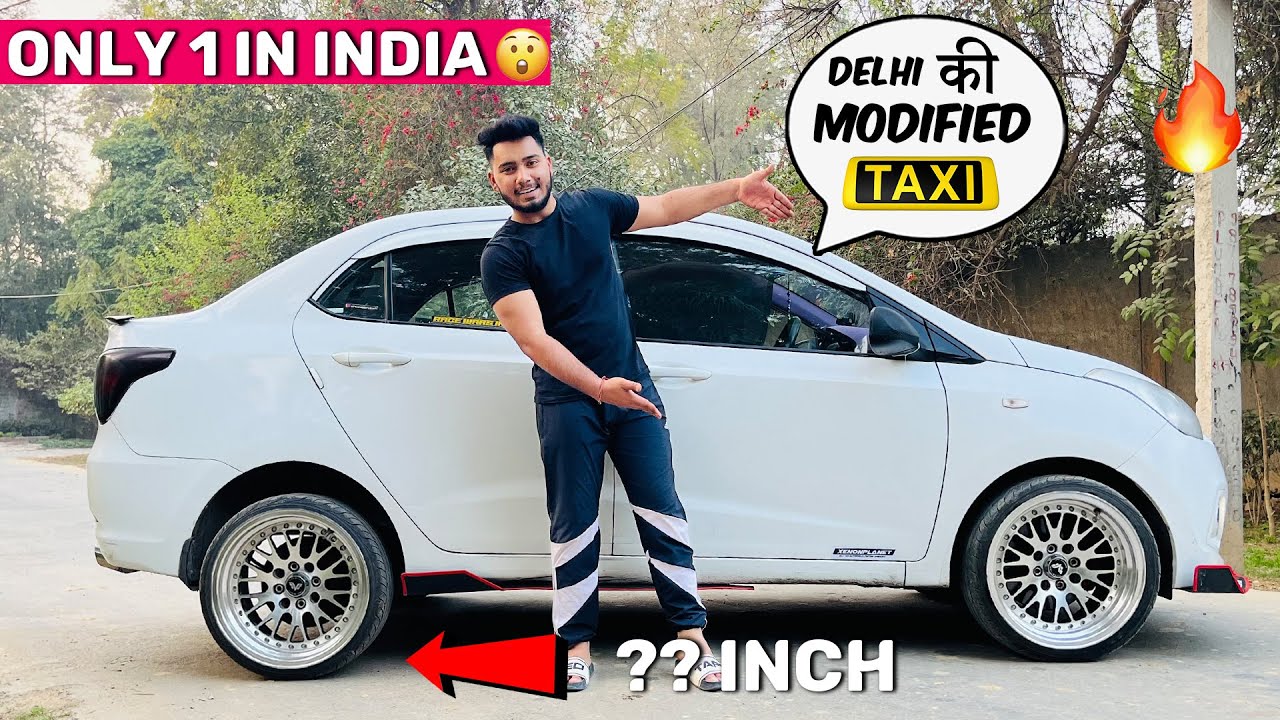 😱🔥DELHI की Modified TAXI 🚕👌😱1.5 लाख का Exhaust Hyundai Xcent में Ultimate interior