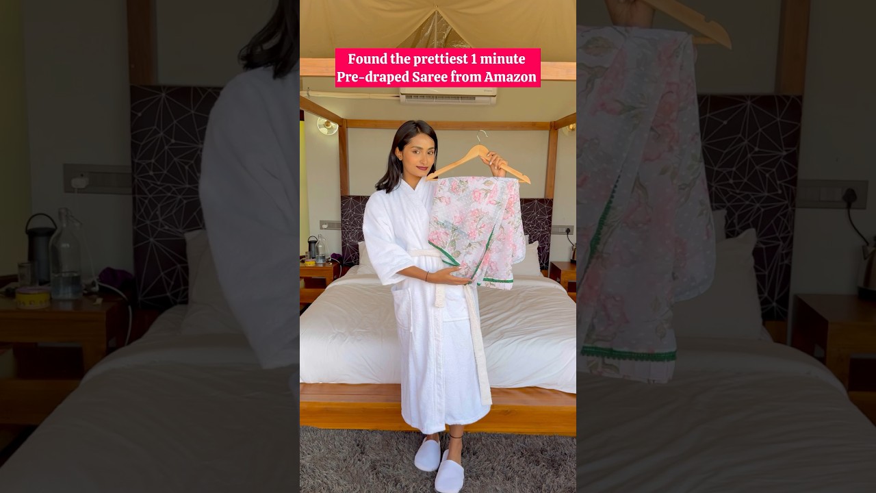 1 minute pre-stitched saree from amazon #amazonfinds #sarees #amazon