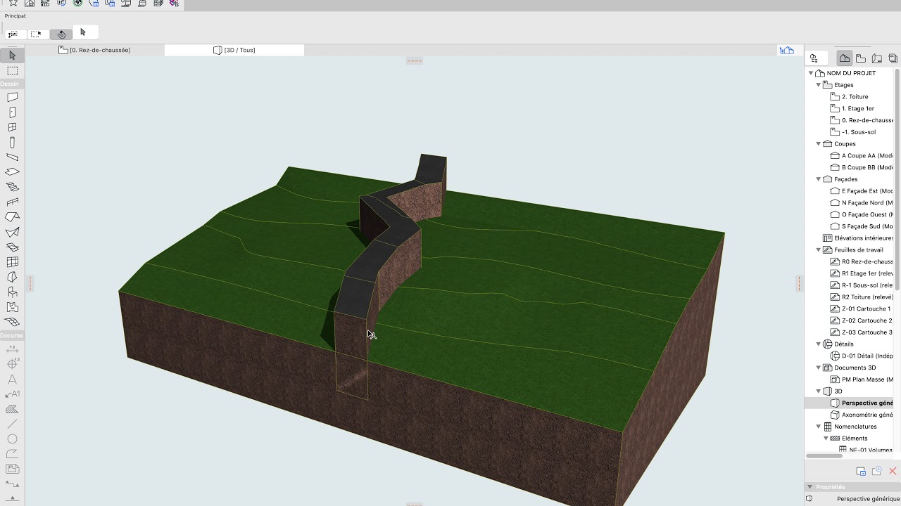 Tuto Archicad - Comment intégrer une route sur un terrain en pente