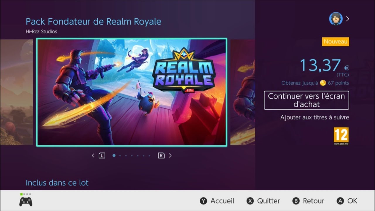 Realm Royale trailer Nitnendo SWITCH
