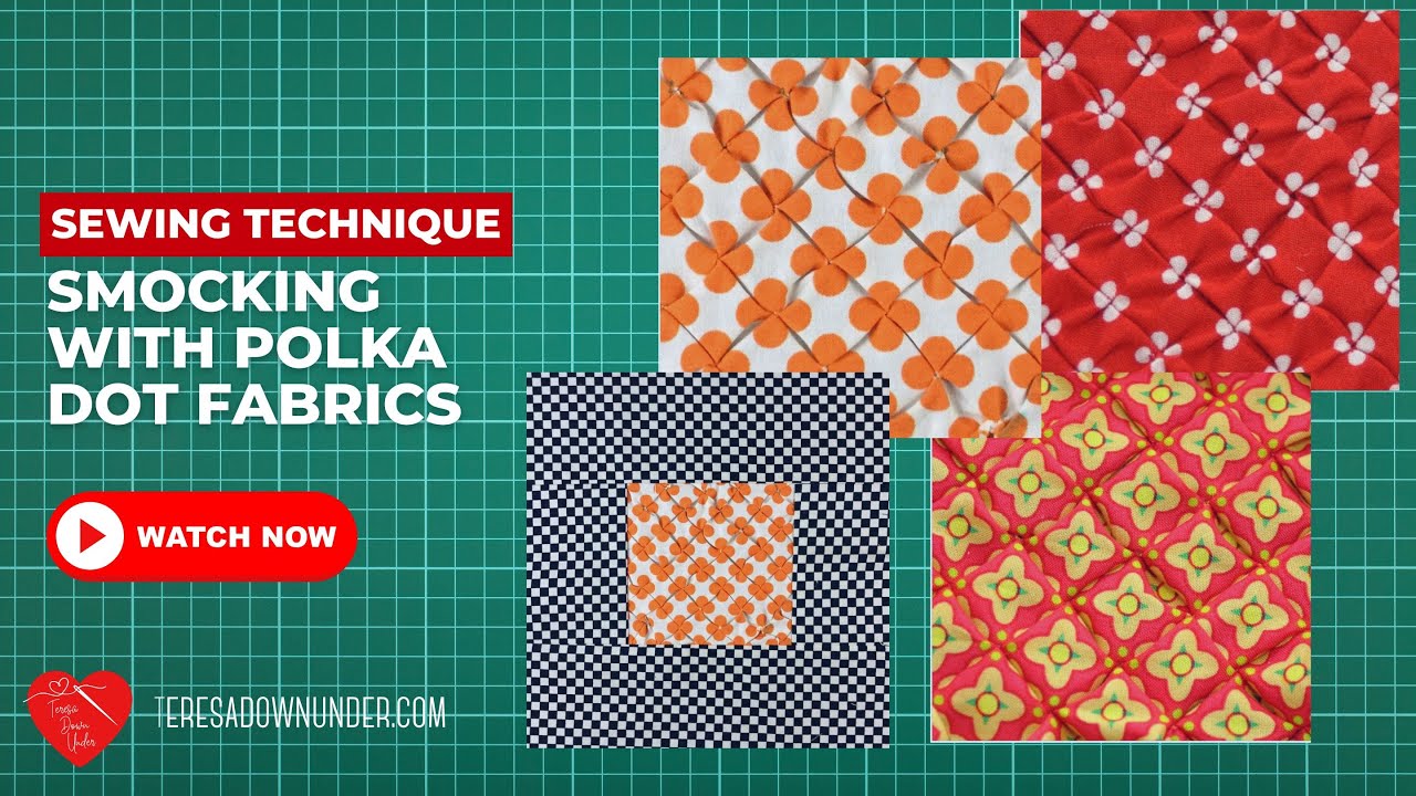 Technique: Smocking with polka dot fabrics