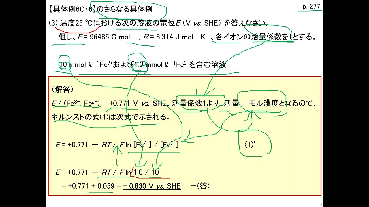 2513 化学理工学演習II 講義 260121 補講 No2