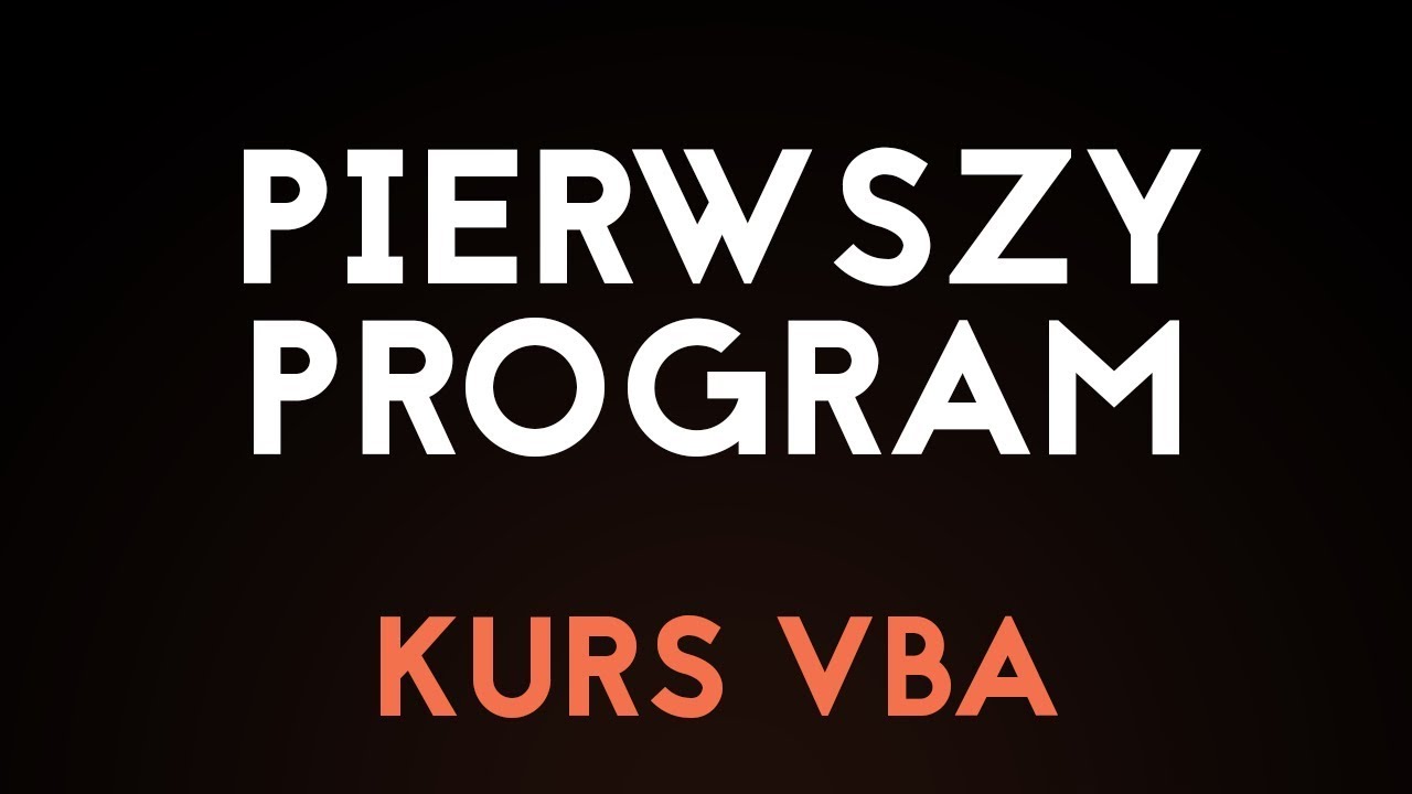 [iExcel.pl] Kurs vba #1 Pierwszy program