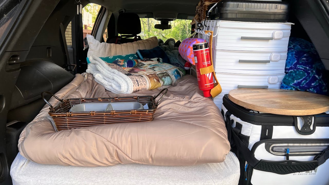 Solo Car Camping in a Chevy Equinox Beginning Set Up | Woman and 2 Dogs | No Build | Part 4