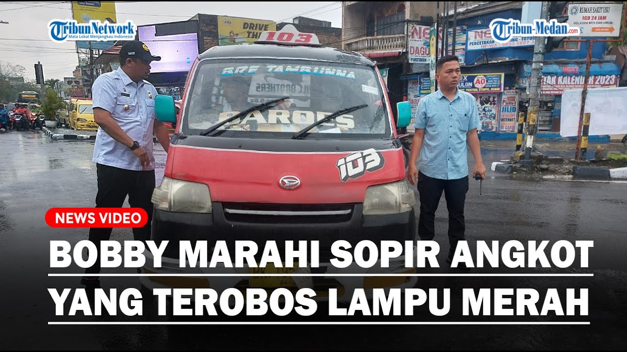 Bobby Nasution Marahi Supir Angkot Karena Terabas Lampu Merah dan Tabrak Pengendara Motor