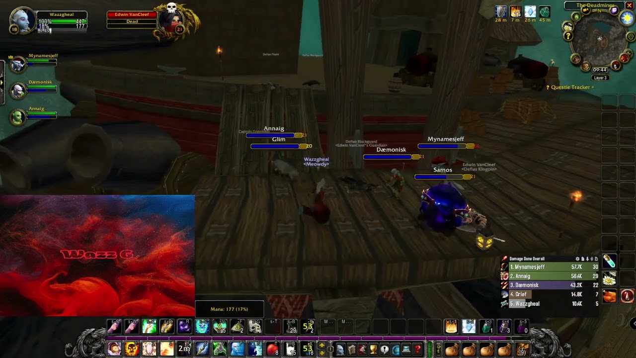 WOW Classic HC - 4 man Deadmines (DM)! NO Tank, tank left after the first boss (griefing)!