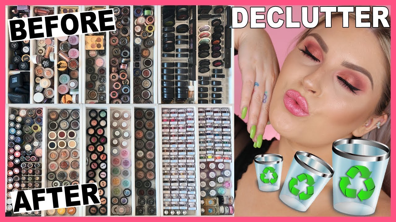 Eyeshadows, Pigments & Glitters! 🔪 ORGANIZE AND DECLUTTER MY MAKEUP COLLECTION! 😏