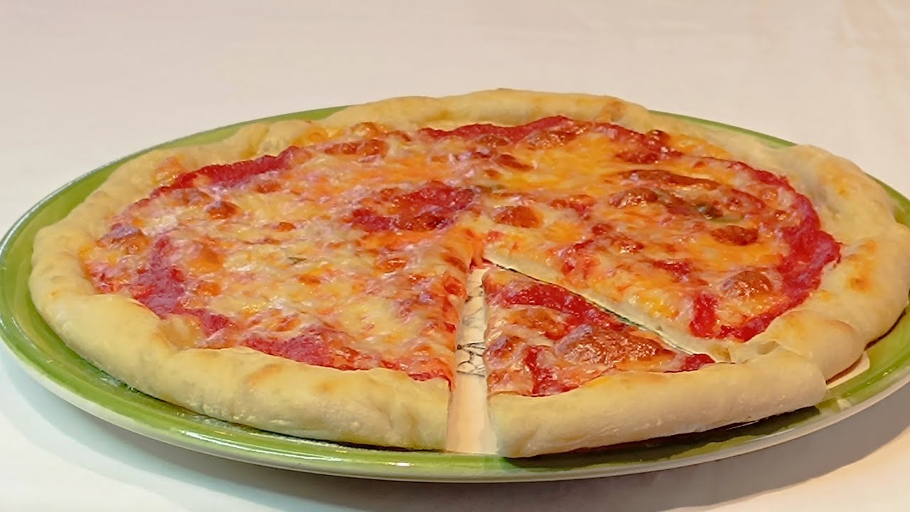 Pizza con farina ai fiocchi di patata, alta e soffice, una meraviglia!