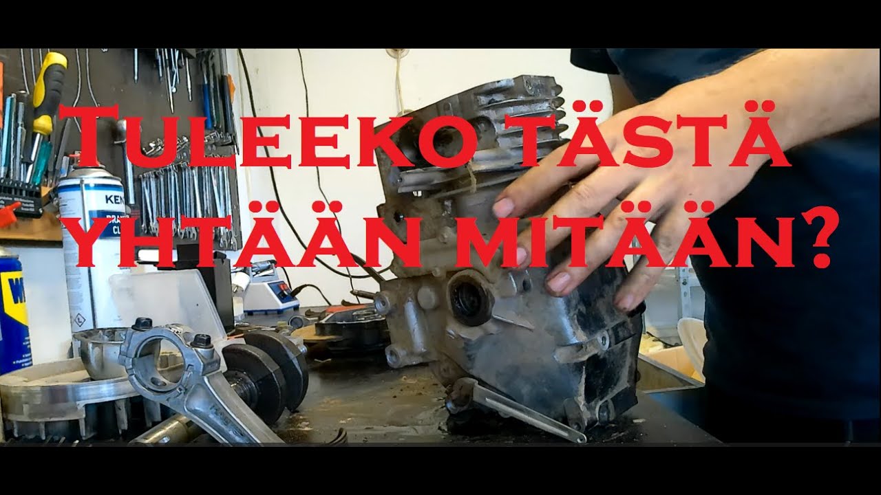 Ruohonleikkurin moottorin korjaus osa 2. Purku ja ihmettely.