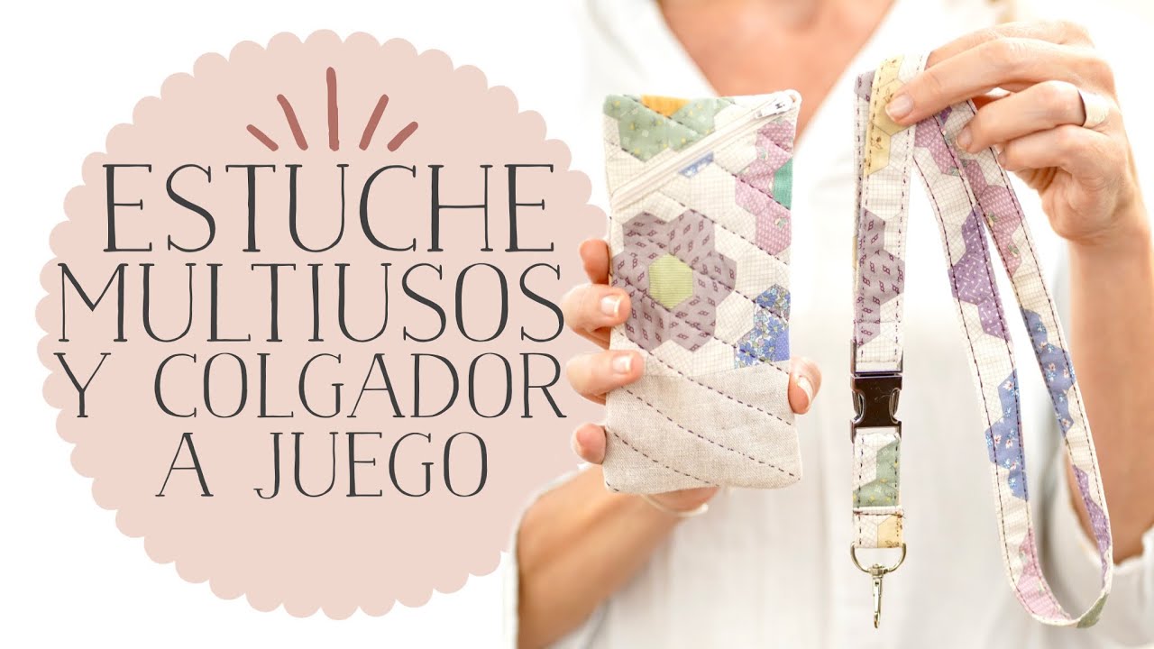 Estuche Multiusos y Colgador a juego con Falso Patchwork: 