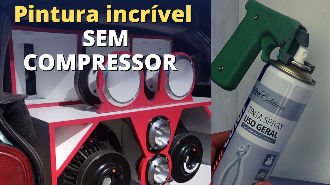 Como fazer pintura automotiva SEM COMPRESSOR na caixa de som automotivo ; UPMOTORS