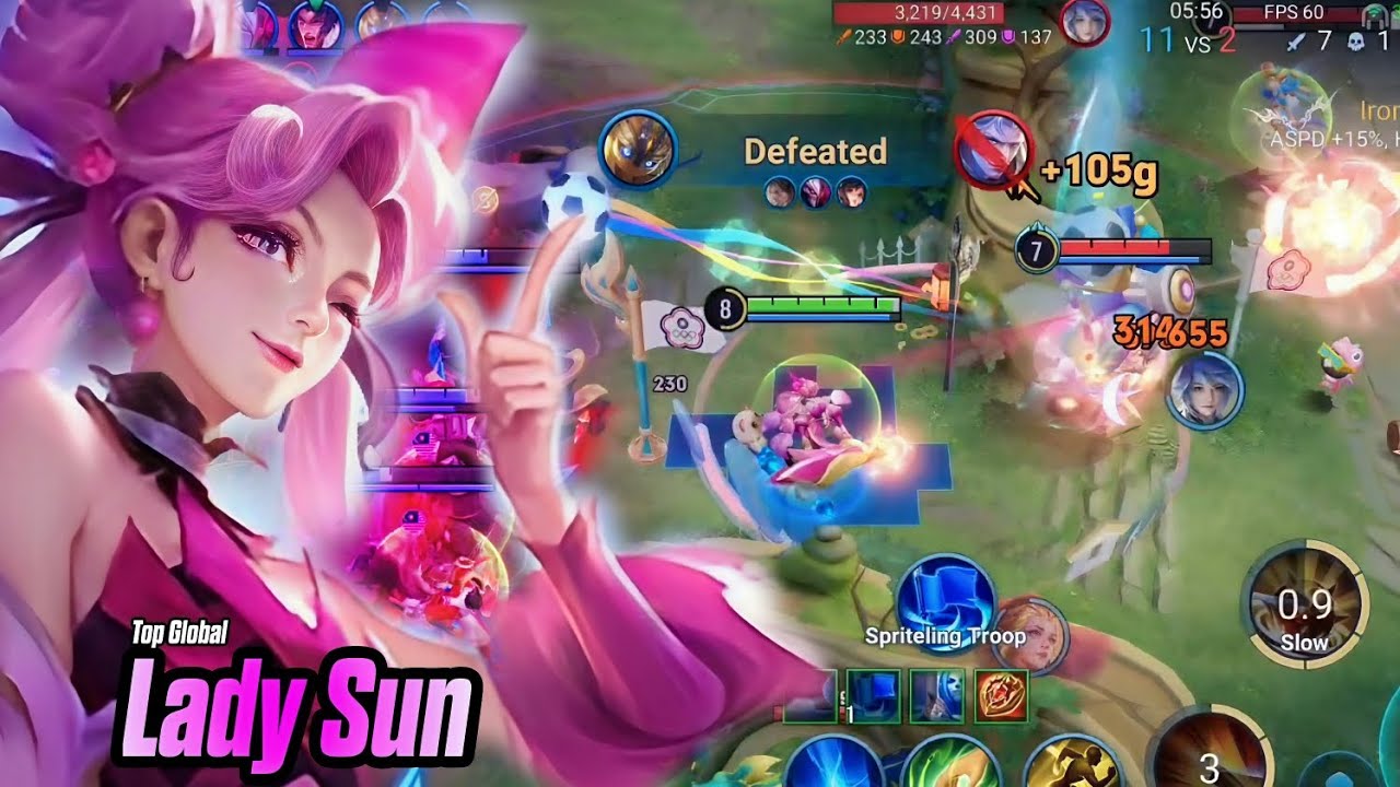 Lady Sun And Guiguzi Best Moments | Top Asia Lady Sun Gameplay | Honor Of Kings India