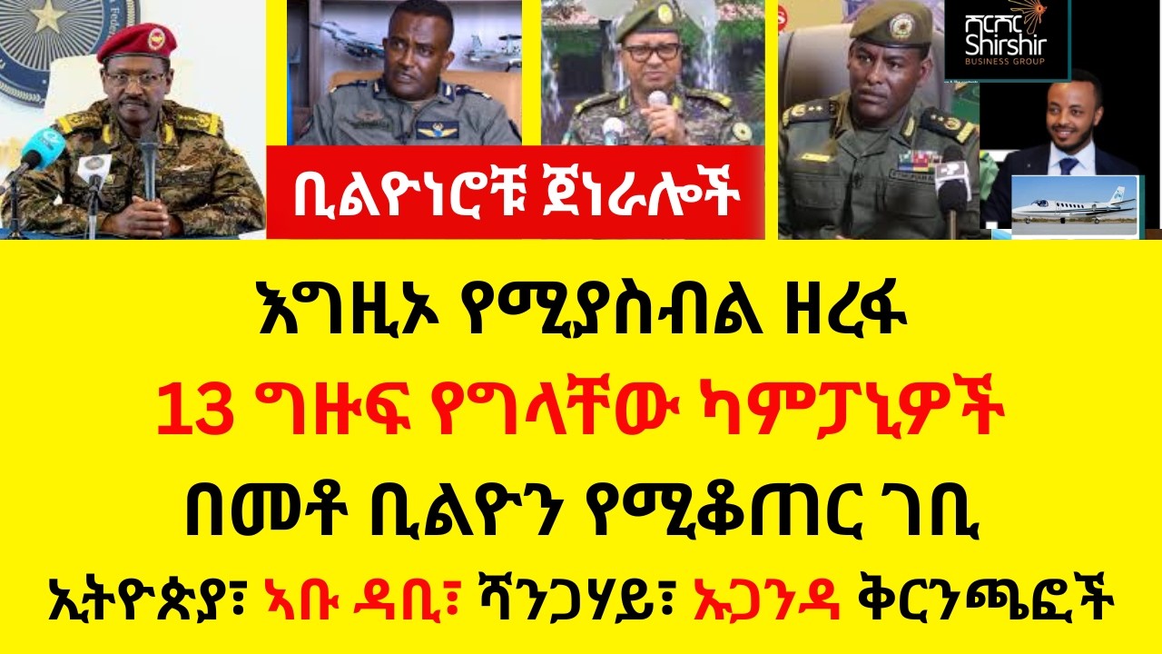 ቢልዮነሮቹ ጀነራሎች  //  13 ግዙፍ የግላቸው ካምፓኒዎች  //  በመቶ ቢልዮን የሚቆጠር ገቢ ኢትዮጵያ፣ ኣቡዳቢ፣ ሻንጋሃይ፣ ኡጋንዳ ቅርንጫፎች