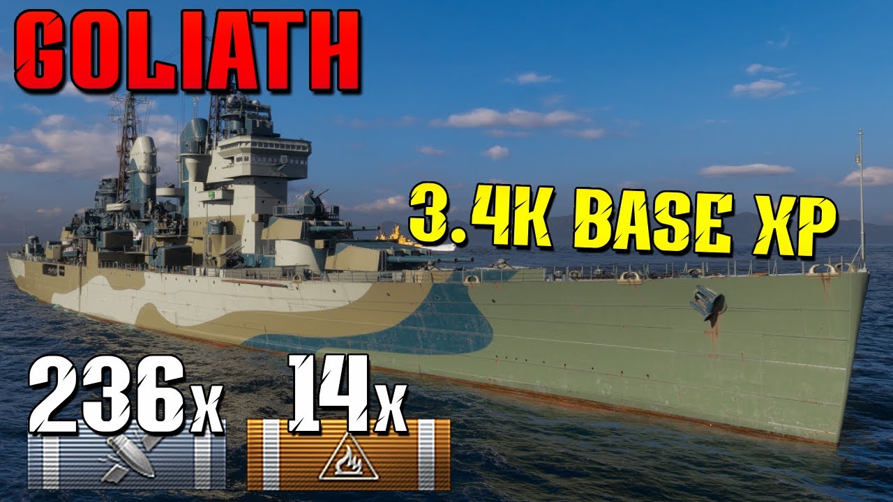 Cruiser Goliath - High caliber HE hits hard like AP