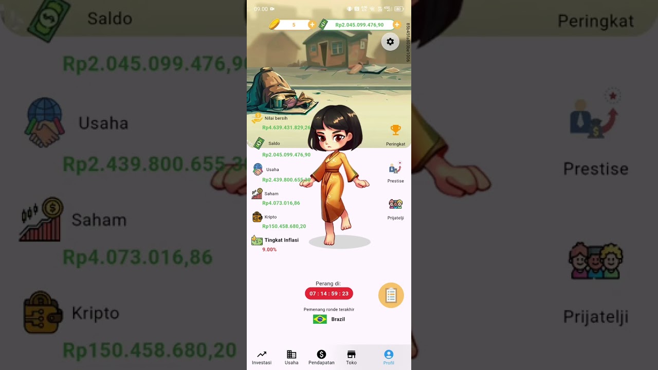 Inflasi di SimLife Business