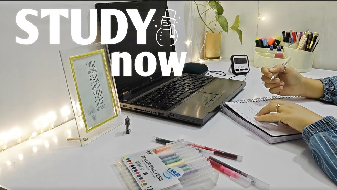 1– HOUR STUDY WITH ME 🌨️  | DEEP FOCUS | POMODRO 50/10 | CALM MUSIC