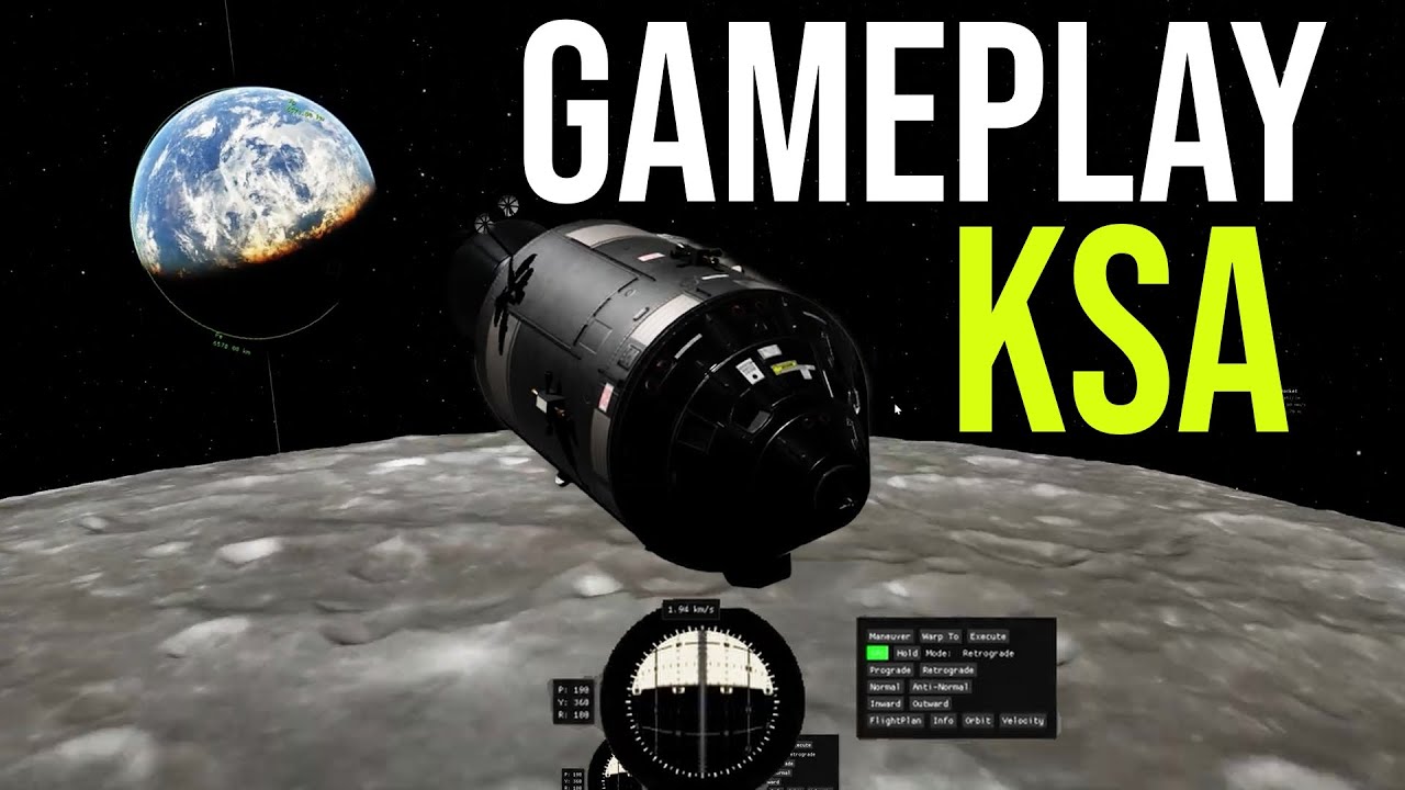 Kitten Space Agency - First Gameplay - Luna Flyby