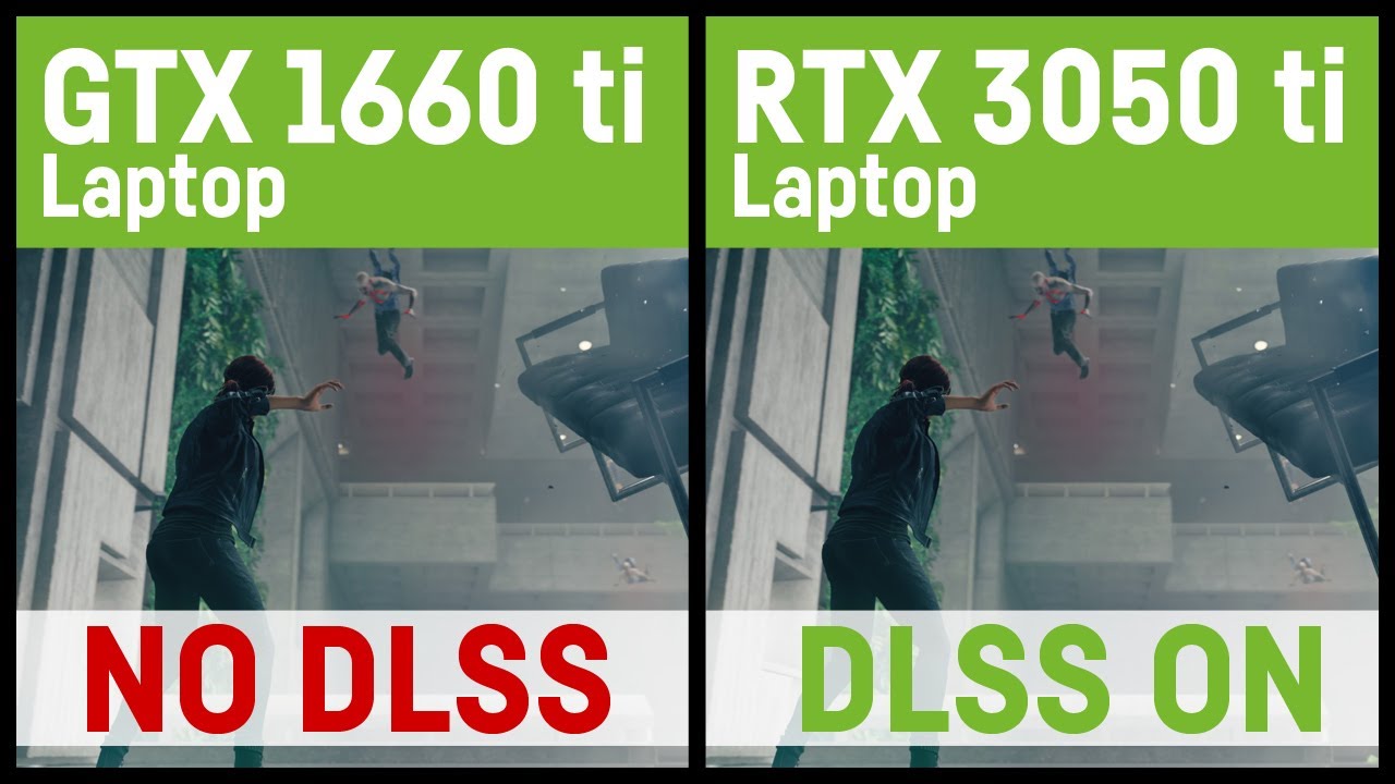 GTX 1660 ti vs. RTX 3050 ti (60W) DLSS ON - Laptop/Notebook