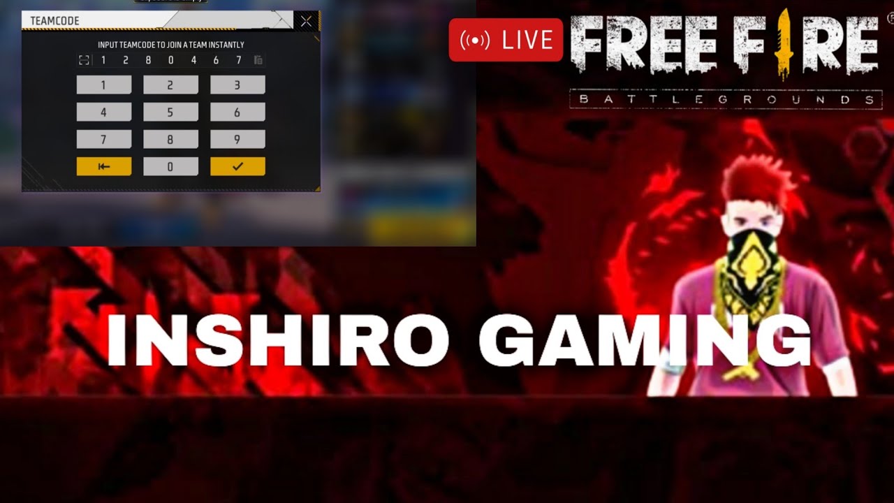 IN SHIRO GAMING free fire custom is live🥶