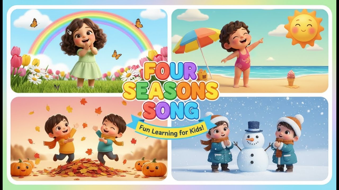 🌈 “Four Seasons Song | Spring Summer Autumn Winter 🌸☀️🍂❄️” | TinyAILearners